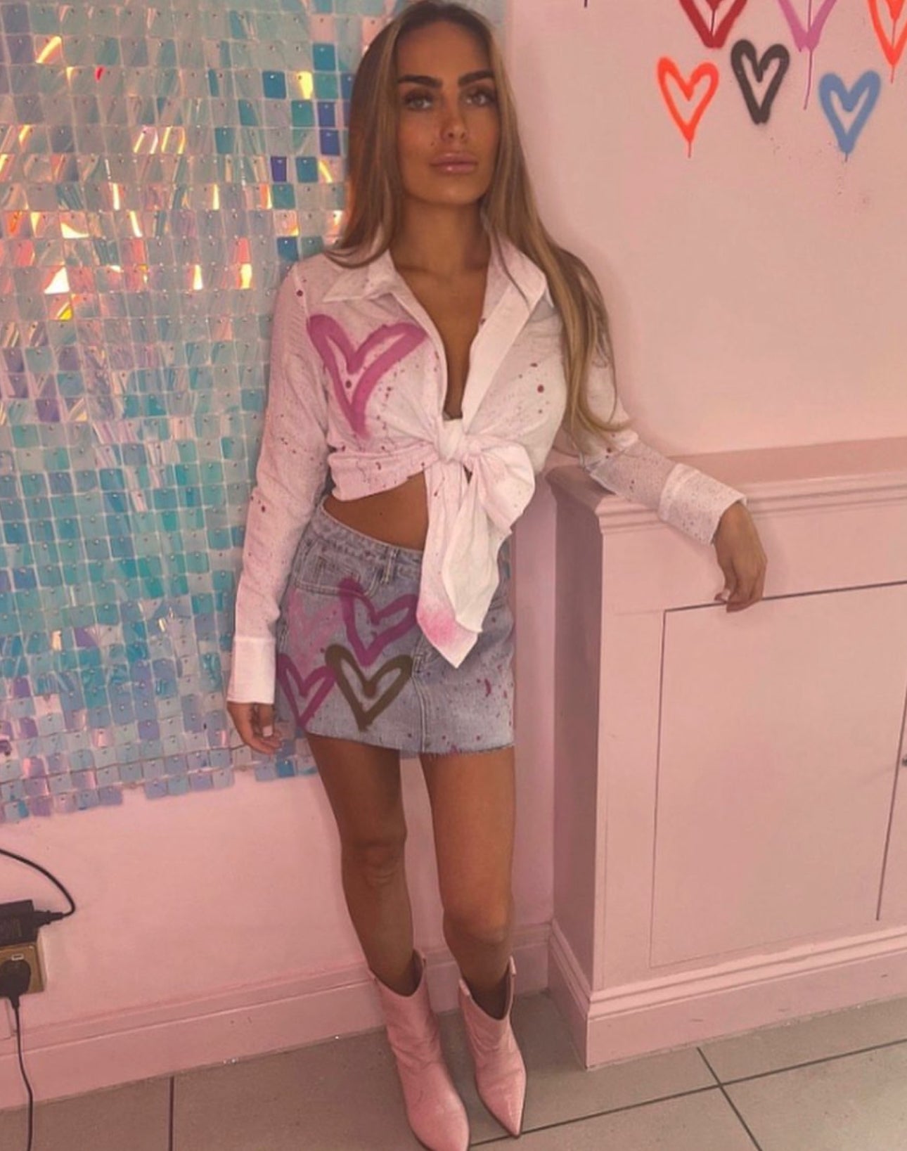Denim Skirt 🪩🩷🧿