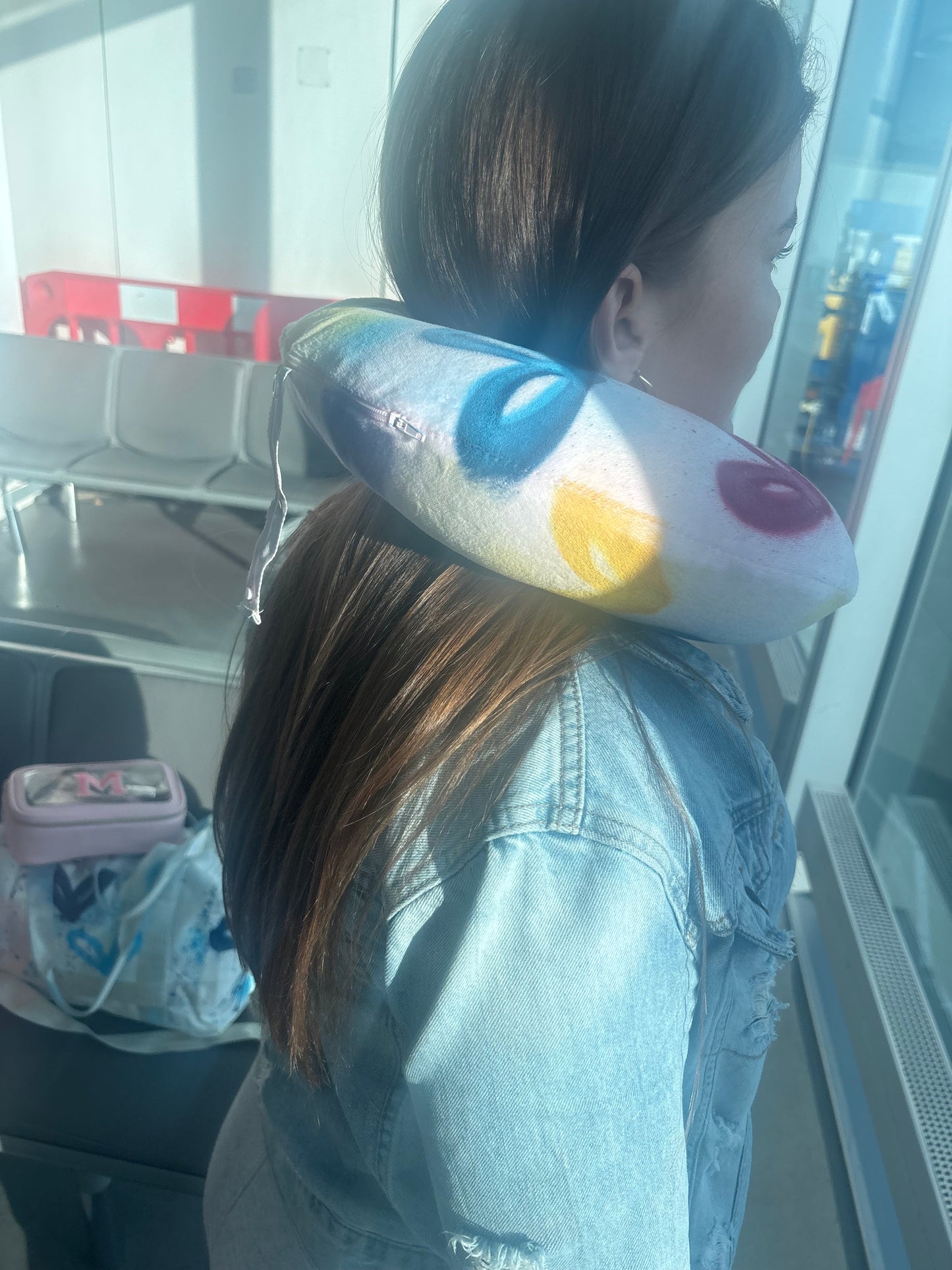 Travel Neck Pillow - baby pink