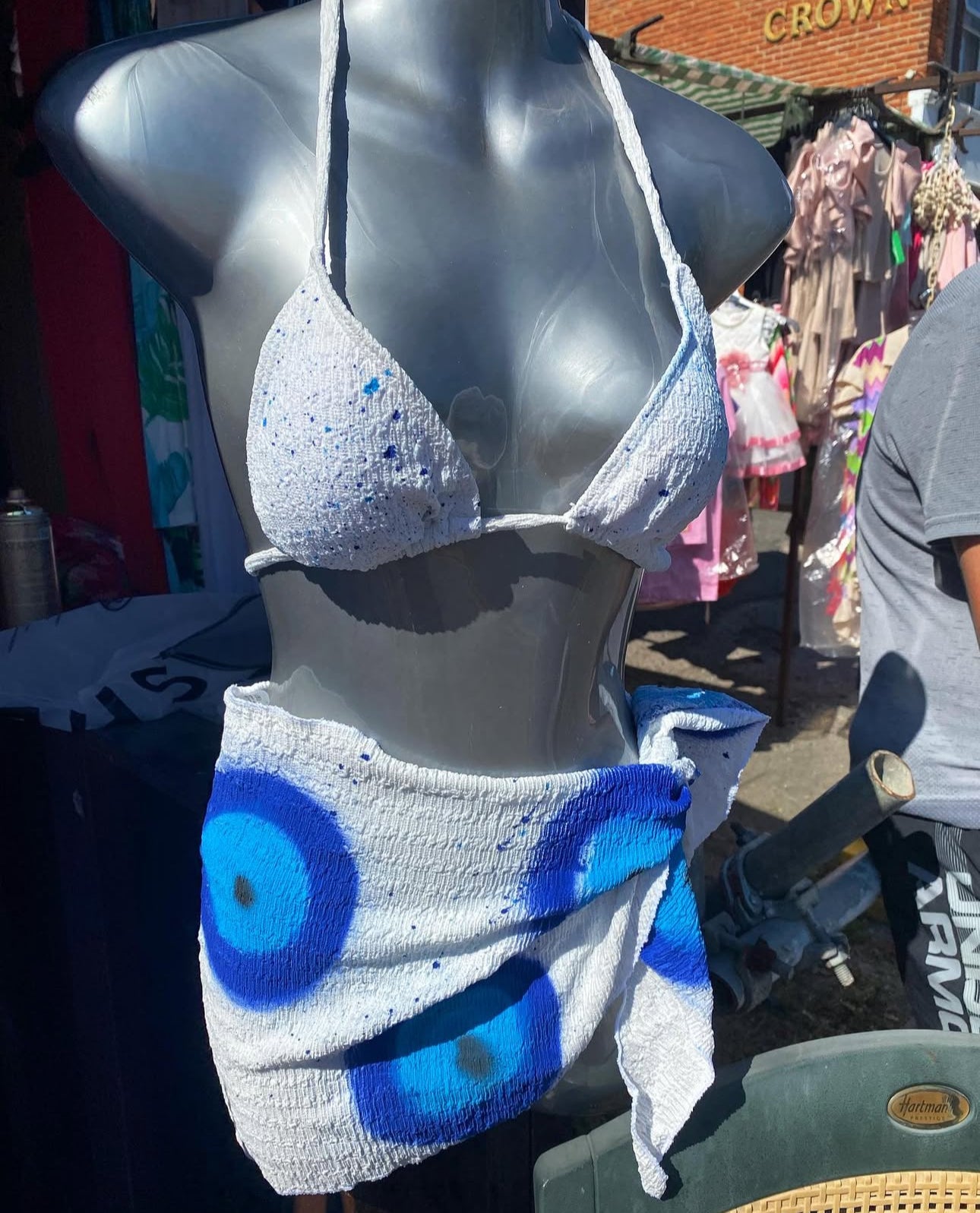 Crinkle Bikini & Sarong 😍🎨🪩🩷
