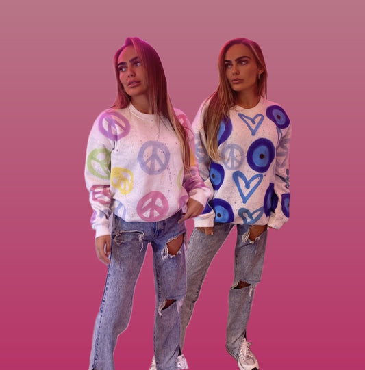 Crew Neck Jumper 🍒🧿☮️🩷