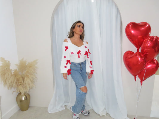 THE AMOUR KNIT TOP - RED 😍💋❤️
